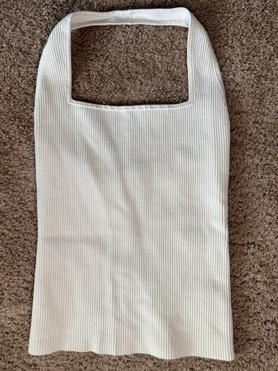 Babaton Tops - Babaton Sculpt Knit White Halter Top